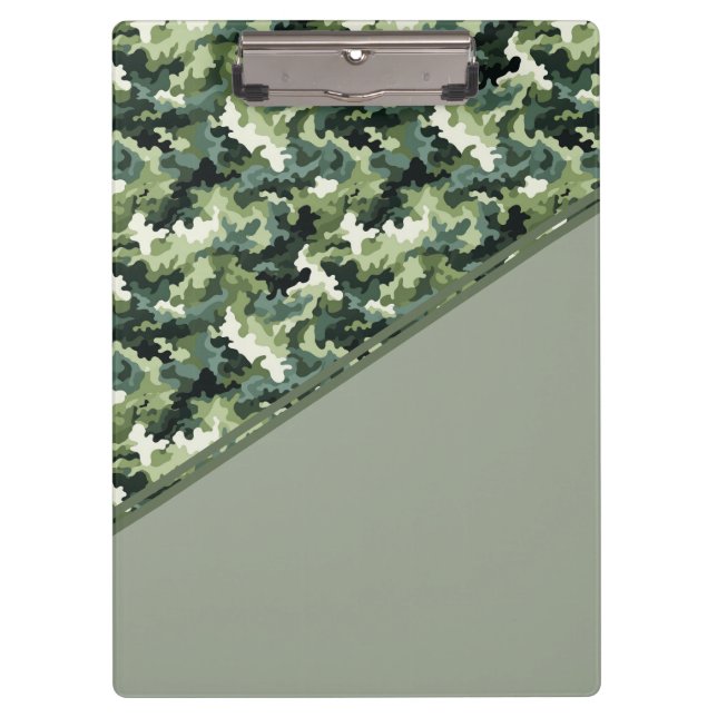 Militärische Camouflage in der Zwischenablage Klemmbrett (Vorderseite)
