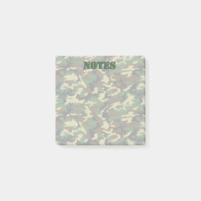 Militärische Camouflage Post-it Klebezettel (Vorderseite)
