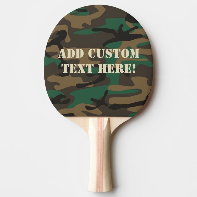 Militärische Camouflage von Grünbraun Tischtennis Schläger (Vorderseite)