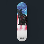 *~* Militärische COSMIC CAT Red White Blue Flag Skateboard<br><div class="desc">*Energetisch verbessert / verbessert COSMIC CAT-Silhouette auf amerikanischer Flagge * Patriotische amerikanische Flagge mit COSMIC CAT-Silhouette . . Dieses Design zeigt die US Flag American Flag auch bekannt als Old Glory und US Flagge. Dieses Watercolor American Flag Design beinhaltet die Farben Red White Blue in Form von Sternen und gestreift...</div>