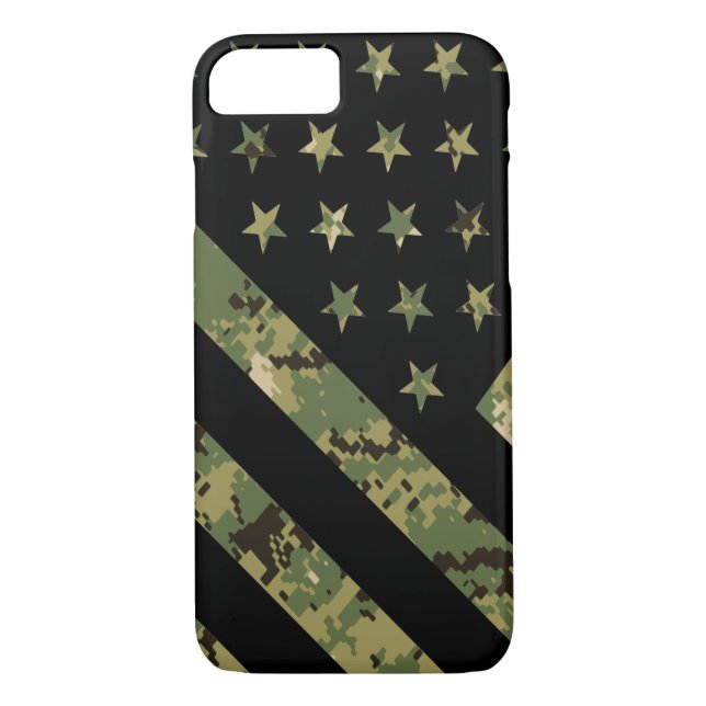 Militärische digitale Camouflage US-Flagge Case-Mate iPhone Hülle (Rückseite)