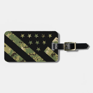 Militärische digitale Camouflage US-Flagge Gepäckanhänger