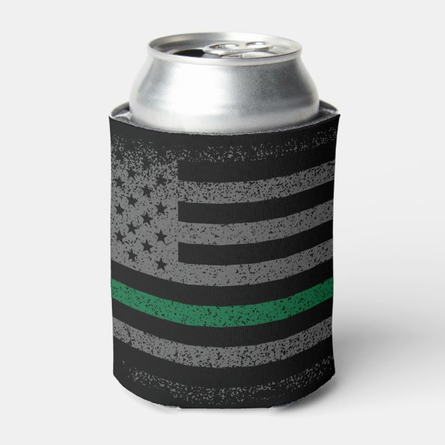 Militärische dünne grüne Linie Amerikanische Flagg Dosenkühler (Kanne Vorderseite)