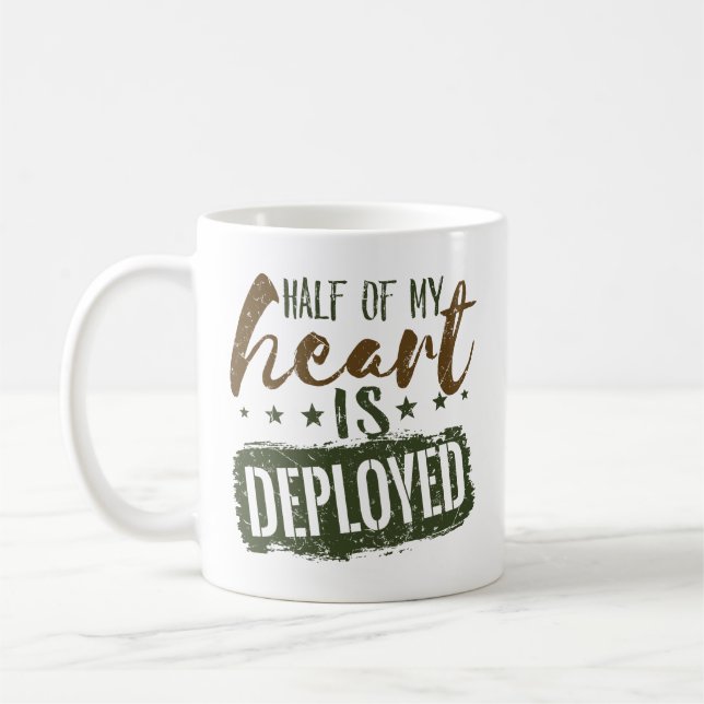 Militärische Ehefrau Die Hälfte meines Herzens wir Kaffeetasse (Links)