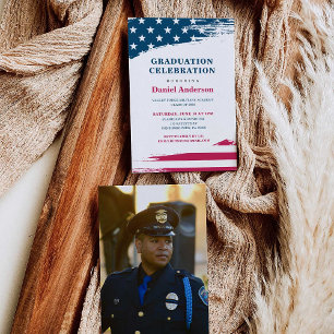 Militärische Einladung der amerikanischen Flag Gra