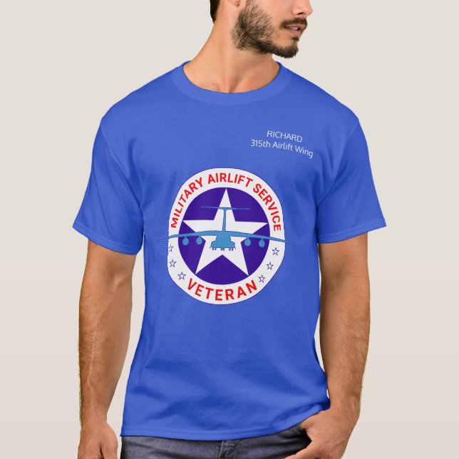 Militärische Fluggesellschaft Veteran elegant T-Shirt (Vorderseite)