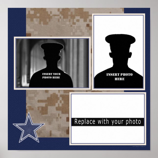 Militärische FotoCollage Poster (Vorne)