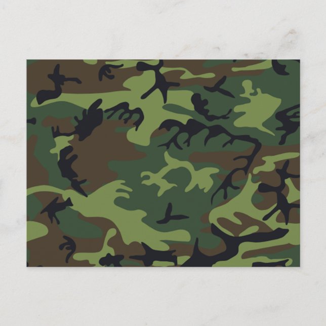 Militärische Green-Camouflage Postkarte (Vorderseite)