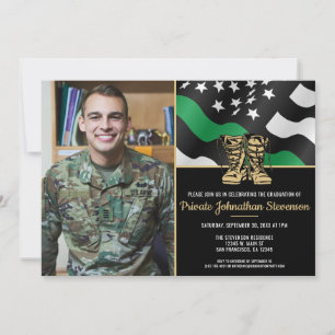 Militärische Grundausbildung Abschluss patriotisch Einladung