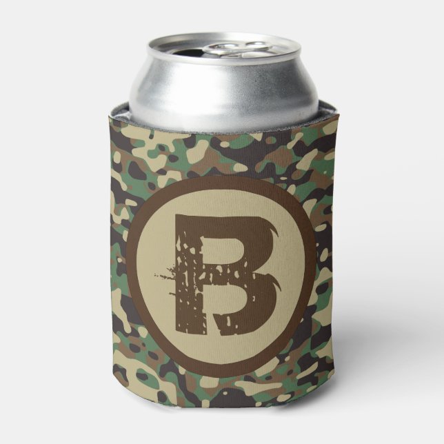 Militärische grüne Camouflage Personalisiert Dosenkühler (Kanne Vorderseite)