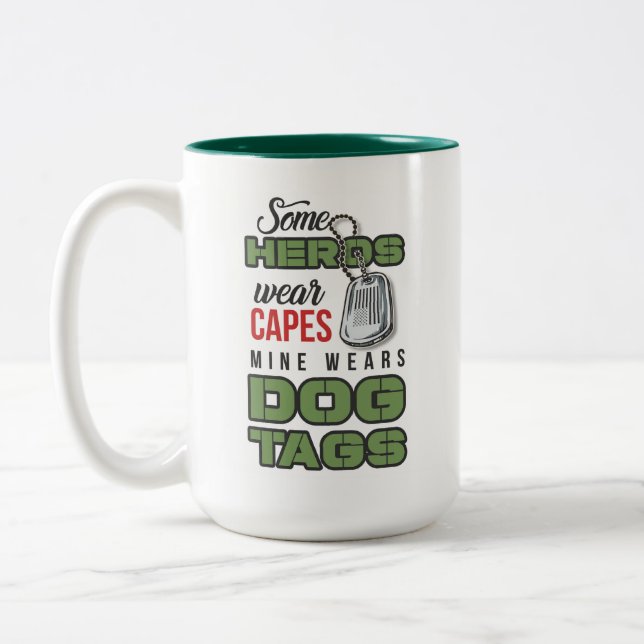 Militärische Helden-Kaffee-Tasse Zweifarbige Tasse (Links)