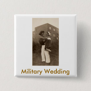 Militärische Hochzeit Button