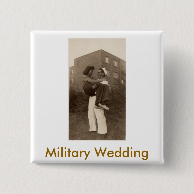 Militärische Hochzeit Button (Vorderseite)