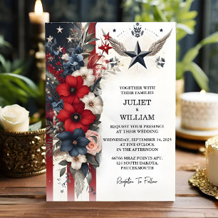 Militärische Hochzeit der neuen Marine Einladung