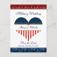 Militärische Hochzeit im US-Herz speichern Sie das
