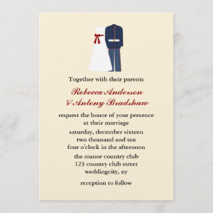Militärische Hochzeitseinladungen Einladung