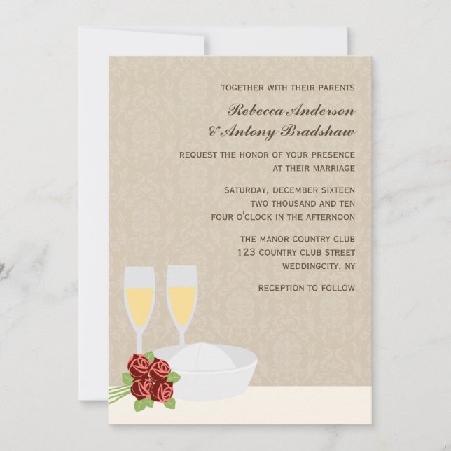 Militärische Hochzeitseinladungen Einladung (Vorderseite)