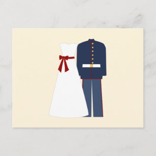 Militärische Hochzeitskarten Einladungspostkarte
