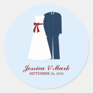 Militärische Hochzeitsticker Runder Aufkleber