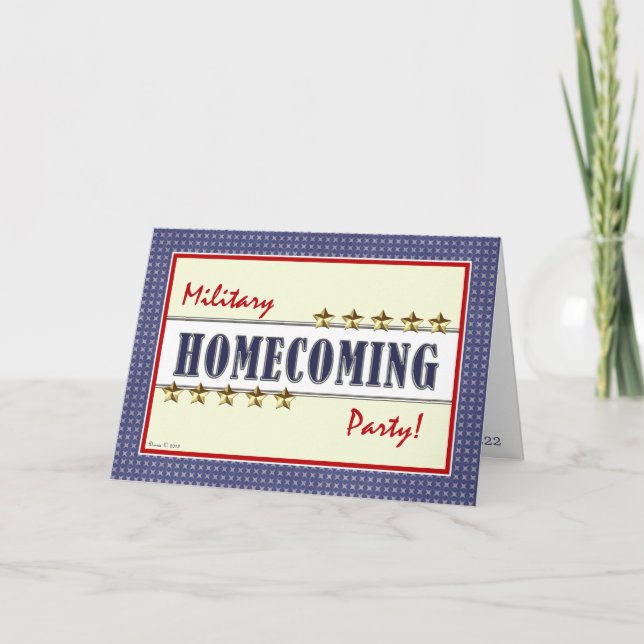 Militärische Homecoming Stars-Party Einladung (Vorderseite)