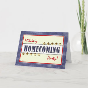 Militärische Homecoming Stars-Party Einladung