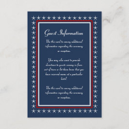Militärische Informationskarten für Hochzeiten Begleitkarte