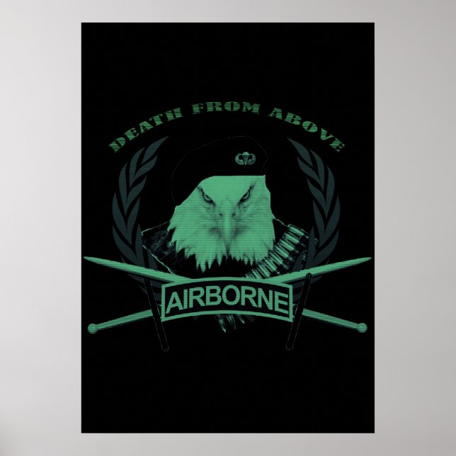Militärische Insignien der im Flugzeug Truppen Poster (Vorne)