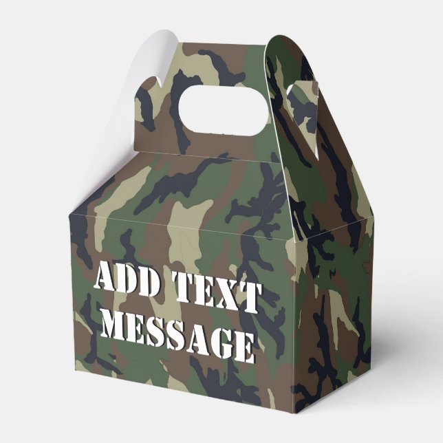 Militärische Kamouflage im Wald Geschenkschachtel (Vorderseite)