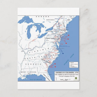 Militärische Kampagnen der Amerikanischen Revoluti Postkarte