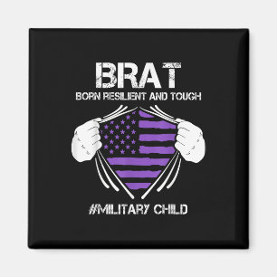 Militärische Kinder mit lila Aufstieg verhindern G Magnet