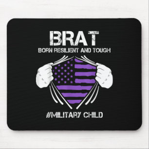 Militärische Kinder mit lila Aufstieg verhindern G Mousepad