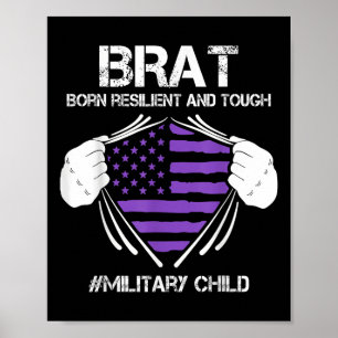 Militärische Kinder mit lila Aufstieg verhindern G Poster