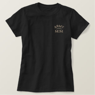 Militärische Mama Besticktes T-Shirt