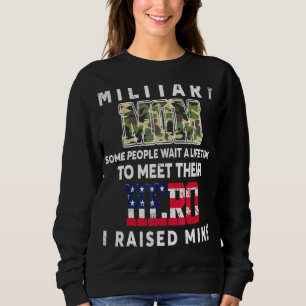 Militärische Mama I hob meine heroamerikanischen S Sweatshirt