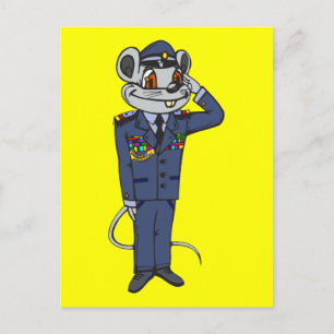 Militärische Maus Postkarte