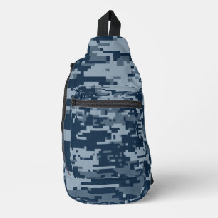 Militärische Navy-Digitaltarnmuster Crossbody Bag