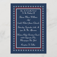 Militärische Patriotische Hochzeitseinladungen