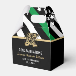 Militärische Rente - dünne, grüne Flagge - Armee Geschenkschachtel