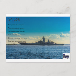 Militärische Sammlung (Seemannskarte) Postkarte