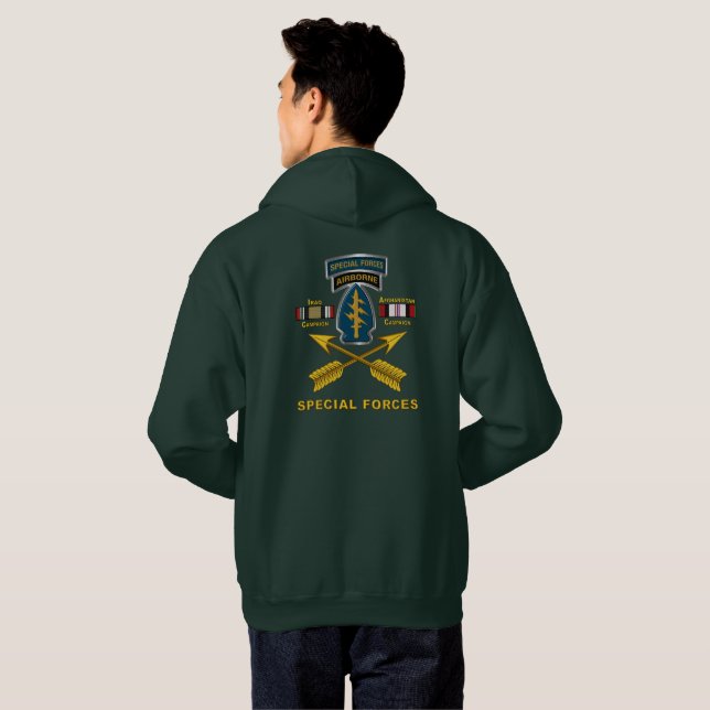 Militärische Sondereinsätze Irak und Afghanistan V Hoodie (Schwarz voll)