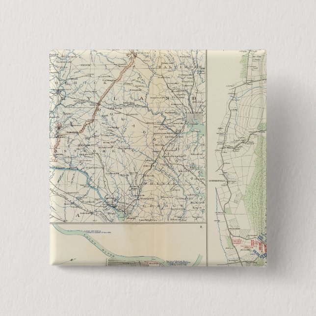 Militärische Stellvertreter von Wash, Penn, Annapo Button (Vorderseite)