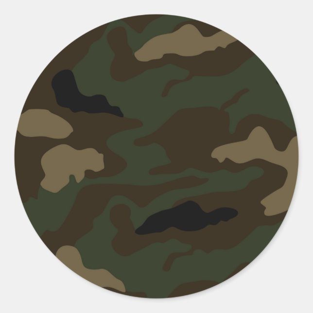 militärische Tarnmuster Runder Aufkleber (Vorderseite)