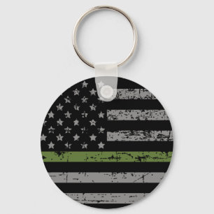 Militärische Unterstützung der Thin Green Line-F Schlüsselanhänger