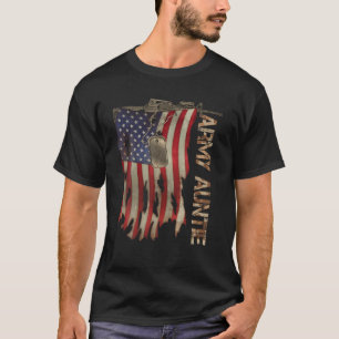 Militärische Veteranen der Armee Retro US Flag Cam T-Shirt