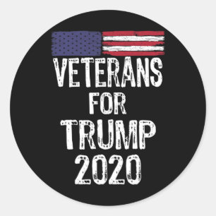 Militärische Veteranen für Trump 2020 Wahlgegner g Runder Aufkleber