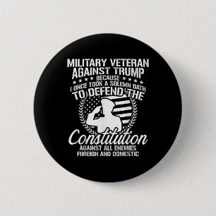 Militärische Veteranen gegen die Wahl Trumps 2020  Button