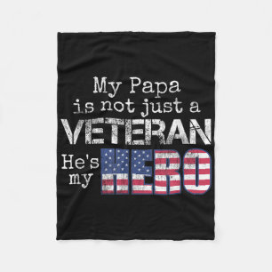 Militärische Veteranen unterstützen meine Papa Us  Fleecedecke