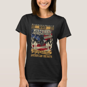 Militärischer Arbeitshund - Patriotischer amerikan T-Shirt