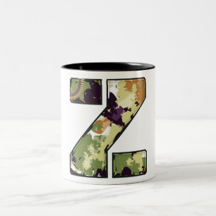 Militärischer Brief von Z Zweifarbige Tasse