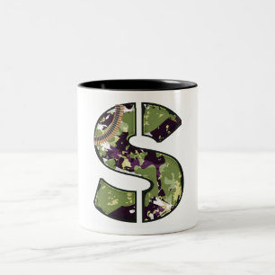 Militärischer Briefstil S Zweifarbige Tasse